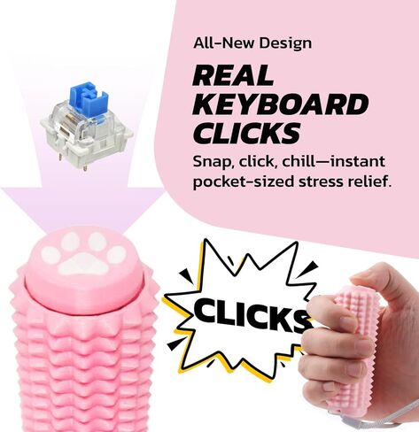 2PCS Little Ouchies Pain Fidget, Pain Stim Tool Spiky Sensory Fidget Toys For Adults Anxiety Relief, Portable ADHD Autism Clicker, Grippie For Focus & Skin Picking, Stress Relief Gift For Teens - Blue in Saudi Arabia