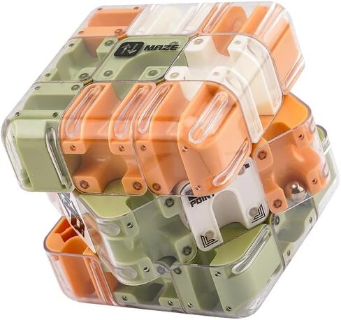 Large 3D Labyrinth Cube Puzzle, 3D Magic Cube Maze Ball Puzzle, Spatial Awareness Brain Training Toy for Stress Relief & Logic Development, Educational Focus Game Gift for Adults Teens in Kuwait