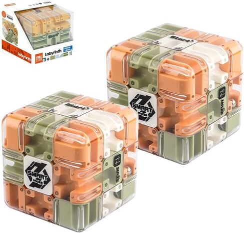 Large 3D Labyrinth Cube Puzzle, 3D Magic Cube Maze Ball Puzzle, Spatial Awareness Brain Training Toy for Stress Relief & Logic Development, Educational Focus Game Gift for Adults Teens in Kuwait