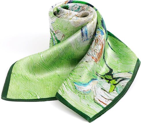 STARWHISPER 100% Pure Mulberry Silk Square Scarf27 x27 Lightweight Neckerchief Hair Scarf Headscarf Night Sleeping in Saudi Arabia
