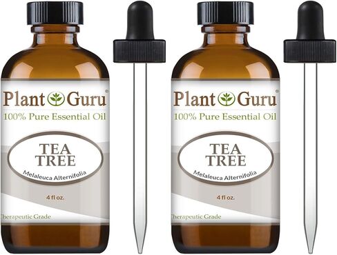 Tea Tree Essential Oil 4 oz. 100% Pure Undiluted Therapeutic Grade Extract of Melaleuca Alternifolia for Skin, Body, Hair Growth, Scalp Dandruff, Acne and Aromatherapy Diffuser Humidifier in Saudi Arabia