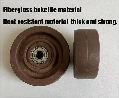 Glass Fiber Bakelite Single Wheel 4in, 5in, 6in Size Dark Brown Wheel Wear Resistant And Strong, Suitable For Trolleys, Carts(4in) in Saudi Arabia
