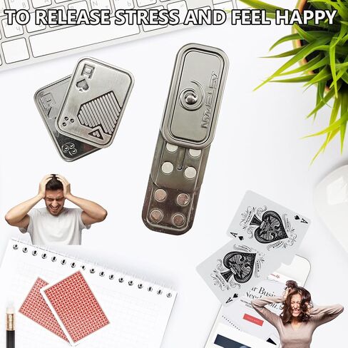 بطاقة دفع البوكر المغناطيسية، منزلق فيدجيت، منزلق معدني للبوكر، منزلق فيدجيت صامت، منزلق فيدجيت للرجال، لعبة فيدجيت منزلق، بطاقة دفع بوكر لتخفيف التوتر، هدية مكتب رائعة للأب المراهقين in Kuwait