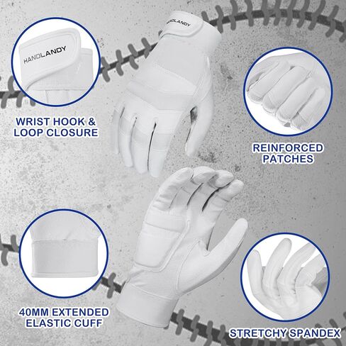 HLDD HANDLANDY قفازات الضرب للرجال - قفازات البيسبول للبالغين قفازات البيسبول + قفازات الضرب اللينة in Kuwait