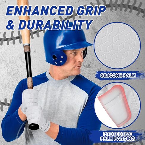 HLDD HANDLANDY قفازات الضرب للرجال - قفازات البيسبول للبالغين قفازات البيسبول + قفازات الضرب اللينة in Kuwait