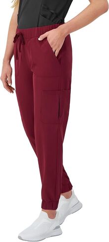 سراويل الركض النسائية من Hanes Scrubs Cargo Joggers، سراويل الركض للعناية الصحية للنساء، ماصة للرطوبة in Saudi Arabia