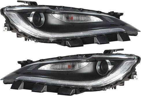 Pair Halogen DRL Headlight Assembly Compatible with 2015-2017 200 Front Driver Passenger Side Projector Headlamp Chrome Trim CH2502292 CH2503292 Left and Right in Saudi Arabia