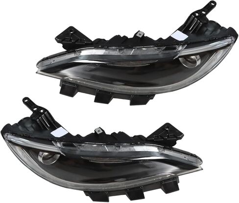 Pair Halogen DRL Headlight Assembly Compatible with 2015-2017 200 Front Driver Passenger Side Projector Headlamp Chrome Trim CH2502292 CH2503292 Left and Right in Saudi Arabia