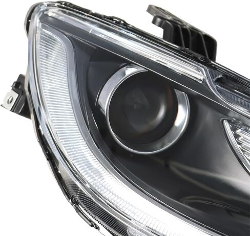 Pair Halogen DRL Headlight Assembly Compatible with 2015-2017 200 Front Driver Passenger Side Projector Headlamp Chrome Trim CH2502292 CH2503292 Left and Right in Saudi Arabia
