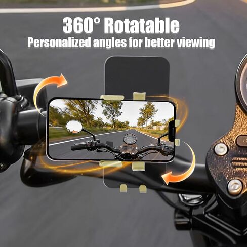 Universal Bike Phone Mounts, 360 Rotation Silicone Holders for iPhone and Samsung, Compatible with 4.7-6.8 Inches Phones, Easy Installation-Black in Saudi Arabia