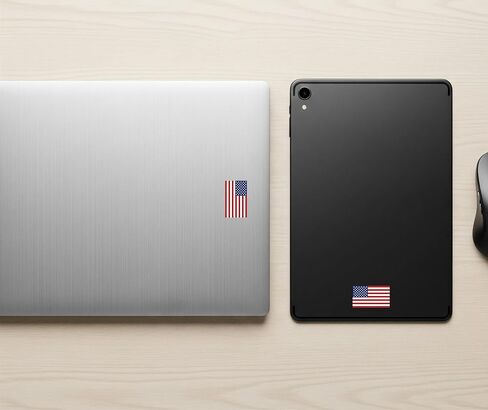 American Flag Waterproof Vinyl Stickers – USA Patriotic Decals USA Patriotic Stickers for Laptops, Water Bottles, Cars, and More (10, Flag Color, 3 x 1.6 Inch) in Saudi Arabia