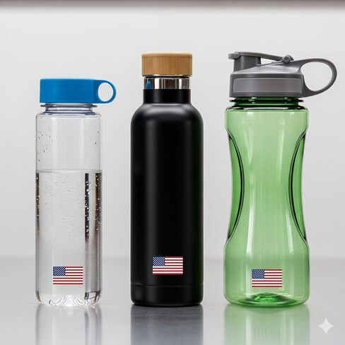 American Flag Waterproof Vinyl Stickers – USA Patriotic Decals USA Patriotic Stickers for Laptops, Water Bottles, Cars, and More (10, Flag Color, 3 x 1.6 Inch) in Saudi Arabia