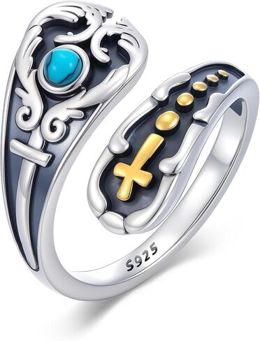 LINGBG JEWELRY Spoon Rings for Women 925 Sterling Silver Sunflower Adjustable Thumb Spoon Rings Celtic Knot Promise Engagement Statement Boho Vintage Finger Open Antique Rings Jewelry Gifts in Kuwait