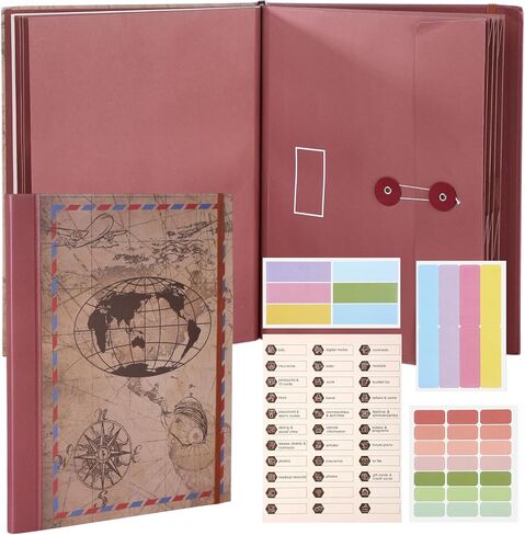 Funrous Important Document Organizer 2026 Life Book Document Binder in Case I Go Missing File Organizer with Labels Expanding File Folder for Family Papers Birth Certificates Christmas New Year Gifts in Saudi Arabia