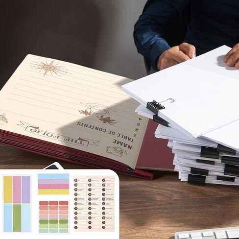 Funrous Important Document Organizer 2026 Life Book Document Binder in Case I Go Missing File Organizer with Labels Expanding File Folder for Family Papers Birth Certificates Christmas New Year Gifts in Saudi Arabia