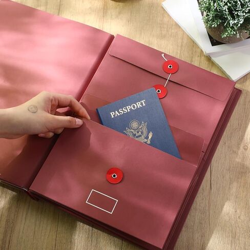 Funrous Important Document Organizer 2026 Life Book Document Binder in Case I Go Missing File Organizer with Labels Expanding File Folder for Family Papers Birth Certificates Christmas New Year Gifts in Saudi Arabia
