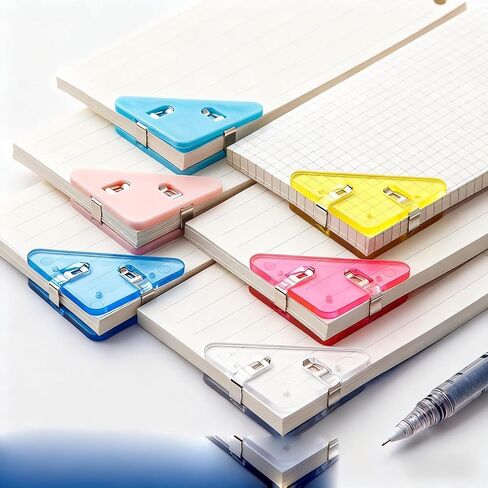 (10pcs) Triangle Binder, Flexible for organizing documents, Made of Acrylic, Suitable for desktops, Books, Bills, and Home Storage (Colorful). in Saudi Arabia