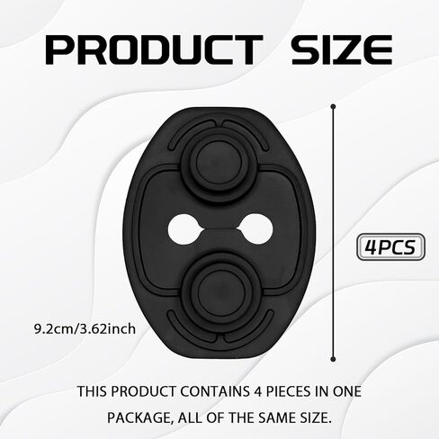 4PCS Car Door Strike Protector, Latches Guard for Doors Protection and Decoration, Silicone Doors Latch Covers, Universal Door Lock Latch Protector, Car Interior Accessories for Vehicles in Kuwait