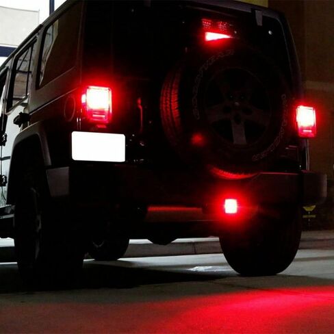 2pcs 2 Inch Trailer Hitch Towing Receiver Cover Smoked Lens 15 LED Brake Light(Red) in Saudi Arabia