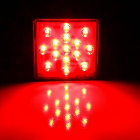 2pcs 2 Inch Trailer Hitch Towing Receiver Cover Smoked Lens 15 LED Brake Light(Red) in Saudi Arabia