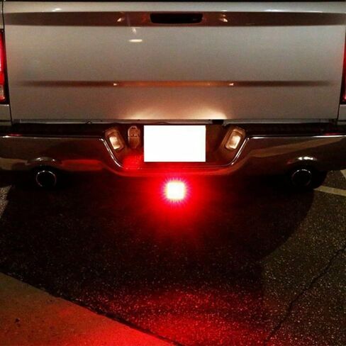 2pcs 2 Inch Trailer Hitch Towing Receiver Cover Smoked Lens 15 LED Brake Light(Red) in Saudi Arabia