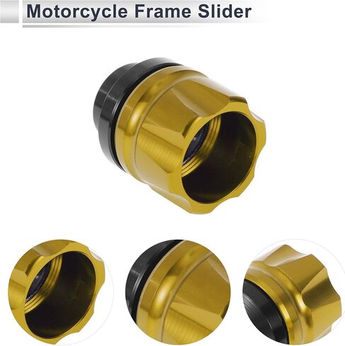 14mm M14 Motorcycle Slider Frame CNC Aluminum Alloy Wheel Fairing Protection Anti Crash Protector Guard for Honda for Yamaha 41mm 47mm Gold Tone 2 Pcs in Saudi Arabia