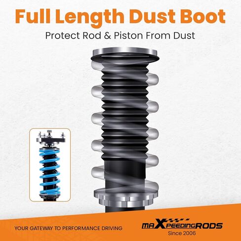 maxpeedingrods Coilover لسيارة Honda Civic Si 2014-2015، طقم تعليق كويلوفر قابل للتعديل بـ 24 مستوى، ارتفاع قابل للتعديل T6 مجموعات خفض مطورة باللون الأزرق in Saudi Arabia