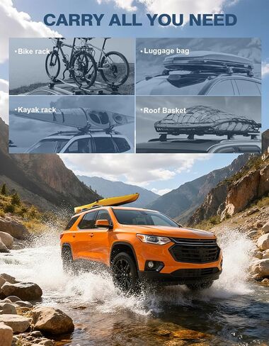 Roof Rack Cross Bars Compatible with 2021-2026 Jeep Grand Cherokee L 3-Row and 2022 2023 2024 2025 2026 Grand Cherokee WL 2-Row,All-Metal Aluminum Crossbar Luggage Racks Roof Rails Rooftop in Saudi Arabia
