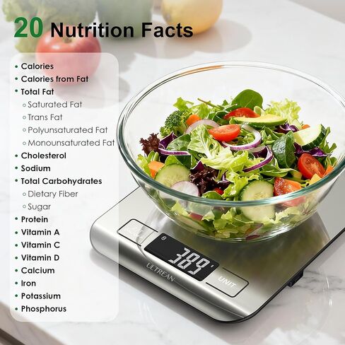 ميزان طعام ألتران، ميزان مطبخ رقمي للوزن بالجرامات والأوقية للخبز والطهي وإعداد الوجبات، 6 وحدات مع وظيفة الفارغة، 11 رطل (البطاريات متضمنة) in Kuwait