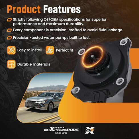 maXpeedingrods Electric Water Pump for Toyota Avalon 2.5L 2021 Camry 2.5L 2018-2021 RAV4 2.5L 2019-2021, Replaces 16032-25010, 16032F0010 in Saudi Arabia