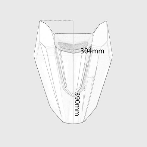 Motorcycle Rear Seat Cowl Compatible with Honda CB650R CBR650R 2019-2023 | Passenger Pillion Tail Cover | Plastic Fairing Rear Seat Pillion Cowl Replacement (Matte Black) in Saudi Arabia
