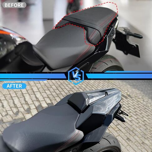 Motorcycle Rear Seat Cowl Compatible with Honda CB650R CBR650R 2019-2023 | Passenger Pillion Tail Cover | Plastic Fairing Rear Seat Pillion Cowl Replacement (Matte Black) in Saudi Arabia