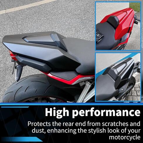 Motorcycle Rear Seat Cowl Compatible with Honda CB650R CBR650R 2019-2023 | Passenger Pillion Tail Cover | Plastic Fairing Rear Seat Pillion Cowl Replacement (Matte Black) in Saudi Arabia