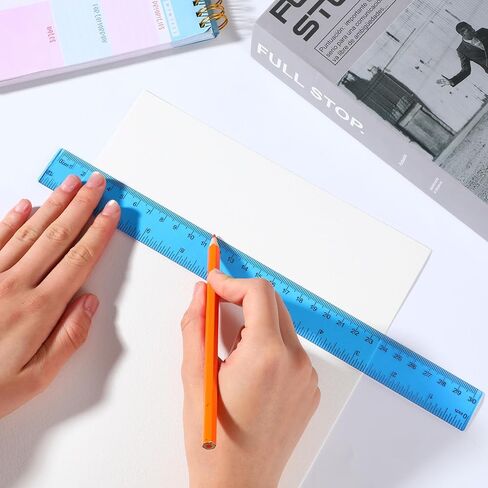 150 حزمة من المساطر البلاستيكية مقاس 12 بوصة لمستلزمات العودة إلى المدرسة في الفصل الدراسي، مسطرة مرنة شفافة بألوان متنوعة بالسنتيمتر والبوصة للأطفال والطلاب والمعلمين والمكتب المدرسي in Saudi Arabia