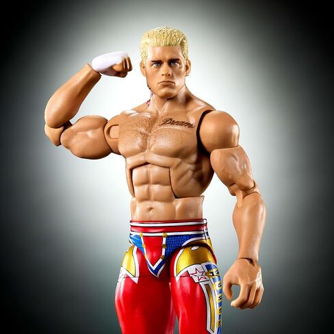 مجموعة Mattel WWE Elite Collection Top Picks Action Figures & Accessories Set، 6 بوصة كودي رودز القابلة للتجميع مع أيدي قابلة للتبديل ومعدات حلقية in Saudi Arabia