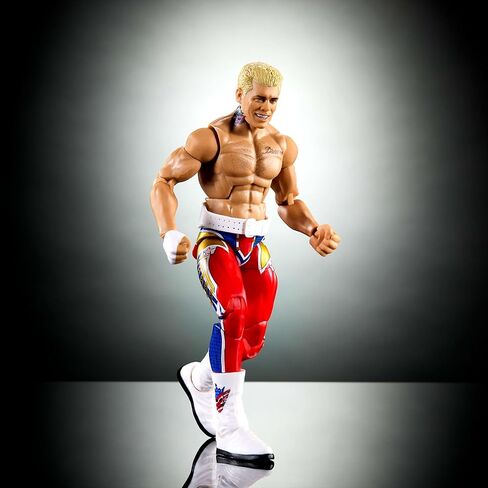 مجموعة Mattel WWE Elite Collection Top Picks Action Figures & Accessories Set، 6 بوصة كودي رودز القابلة للتجميع مع أيدي قابلة للتبديل ومعدات حلقية in Saudi Arabia