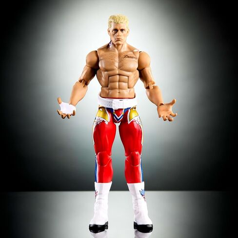 مجموعة Mattel WWE Elite Collection Top Picks Action Figures & Accessories Set، 6 بوصة كودي رودز القابلة للتجميع مع أيدي قابلة للتبديل ومعدات حلقية in Saudi Arabia