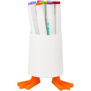 Cute Duck Pen Pencil Holder Funny Multifunctional Cartoon Little Duck Pen Holder Stationery Storage Makeup Brush Holder in Saudi Arabia
