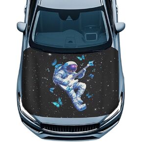 أغطية غطاء محرك السيارة باللون الأرجواني على شكل فراشة للسيارات غطاء غطاء من القماش للحماية لجميع المواسم غطاء من نسيج البوليستر المطاطي ملحقات السيارات القابلة للإزالة يناسب معظم السيارات in Kuwait