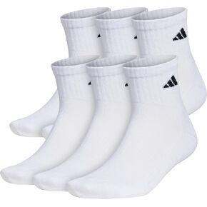 adidas Men's Athletic Cushioned Quarter Sock (6-Pair) (Shoe: 6-12, White Originals) in Saudi Arabia
