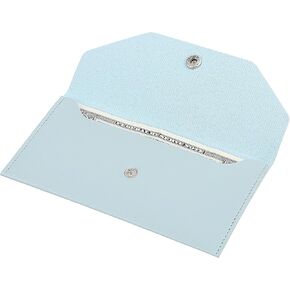 محفظة Teaaha النقدية من الجلد الطبيعي، محافظ لحشو الأموال، منظم، قابلة لإعادة الاستخدام، محفظة مغلف للميزانية، محافظ بمقبض عتيق للرجال والنساء، فواتير الشيكات النقدية، تصميم بسيط (أزرق) in Kuwait