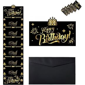 ظرف نقود عيد الميلاد للهدايا النقدية، حامل نقود DIY للنقود، حامل بطاقة مفاجأة لهدايا عيد الميلاد بين العائلة والأصدقاء، بطاقة هدايا نقود للرجال والنساء (أسود) in Kuwait