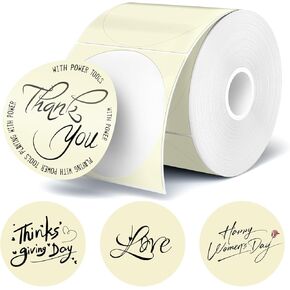 2'' Thermal Label Stickers, 500 Labels Self-Adhesive Round Colorful Glitter Sticker, Multi-Purposes Circular Thermal Printer, for Gift Wrapping, Logo Design, Name Tag, Thanks Card, Gradient Purple in Saudi Arabia