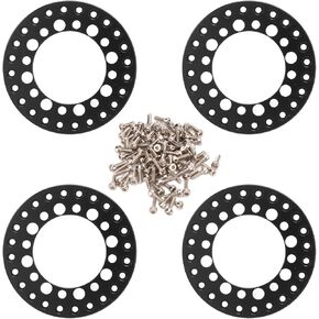 Pwshymi Beadlock Wheel Rim Replacement Ring, 4Pcs Wheel Outer Beadlock Ring,1.9 Inch Wheel Outer Beadlock Ring Aluminum Alloy RC Accessories for Traxxas 1/10 RC Car Beadlock Wheels (Black) in Kuwait