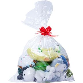 غلاف ناكسليف الشفاف من السيلوفان لسلال الهدايا، 10 قطع من أكياس الهدايا الشفافة، مقاس 24 × 30 بوصة مع أكياس تشيلو كبيرة لهدية الحفلات وتغليف الهدايا. (لا يتضمن شريطًا) in Kuwait