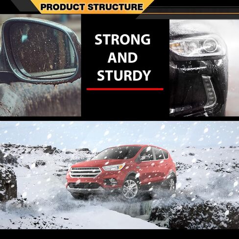 زخرفة الحاجز الجانبي للسائق الأمامي متوافقة مع Ford Escape SEL Sport Utility 4-Door 2018-2019 Fit Ford Escape S SE Titanium Sport Utility 4-Door 2017-2019 GJ5Z16228AB، GJ5416C217ACW باللون الأسود والكروم in Saudi Arabia