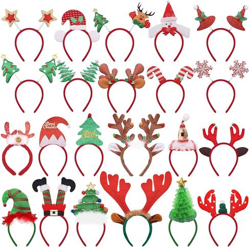 BQTQ 22 Pieces Christmas Headbands Christmas Headband Costume for Xmas Holiday Favor in Saudi Arabia