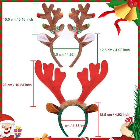 BQTQ 22 Pieces Christmas Headbands Christmas Headband Costume for Xmas Holiday Favor in Saudi Arabia