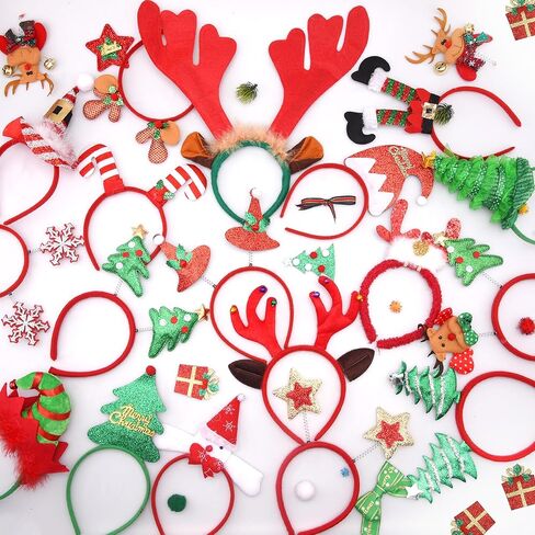 BQTQ 22 Pieces Christmas Headbands Christmas Headband Costume for Xmas Holiday Favor in Saudi Arabia