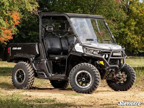 SuperATV Heavy-Duty Front Bumper compatible with Can Am Defender, 1.75" Steel Tubing Brush Guard with Light Bar Compatibility, Easy Install, Black Powder Coat Finish, See Fitment, USA Made in Saudi Arabia